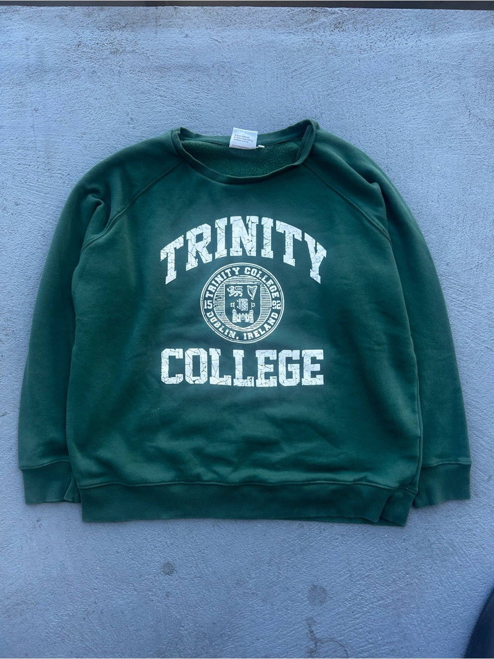 Trinity Green Crewneck Sweatshirt - Dark Green